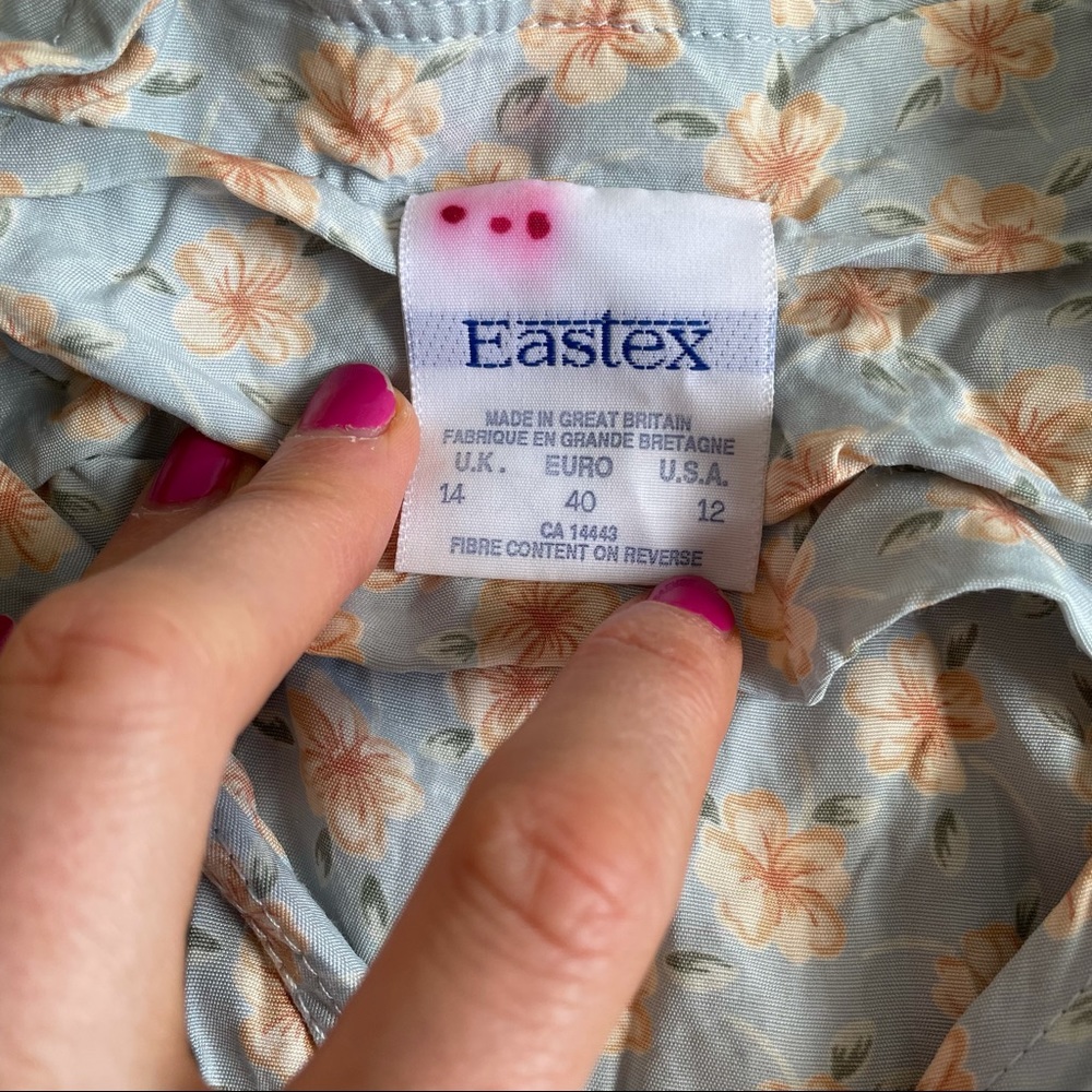 EASTEX 1970’s Stunning vintage floral summer midi dress 12/14 - Picture 8 of 11